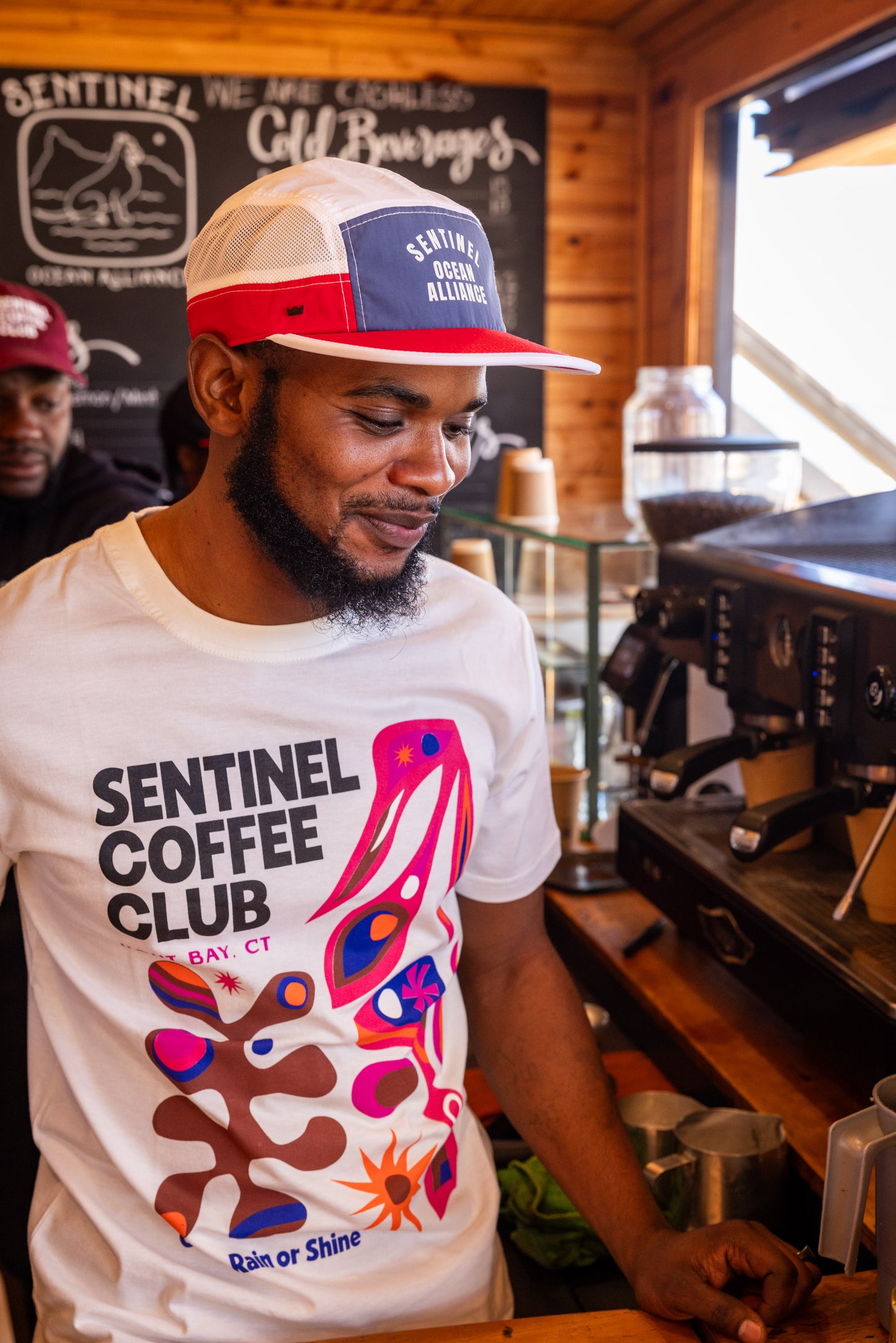 SOA White & Red Fan Cap