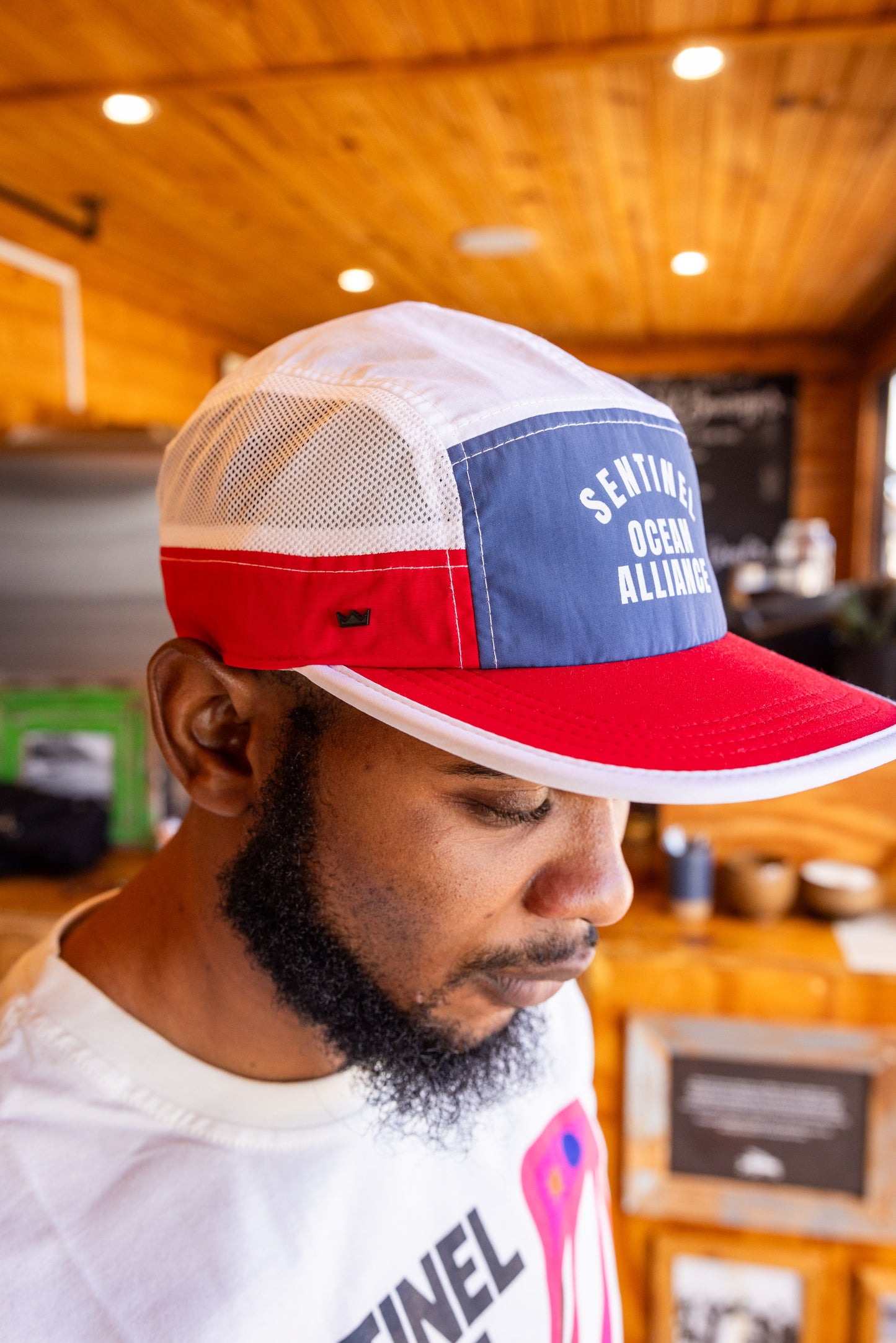 SOA White & Red Fan Cap