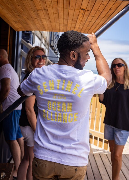 SOA White & Yellow Fan Tee