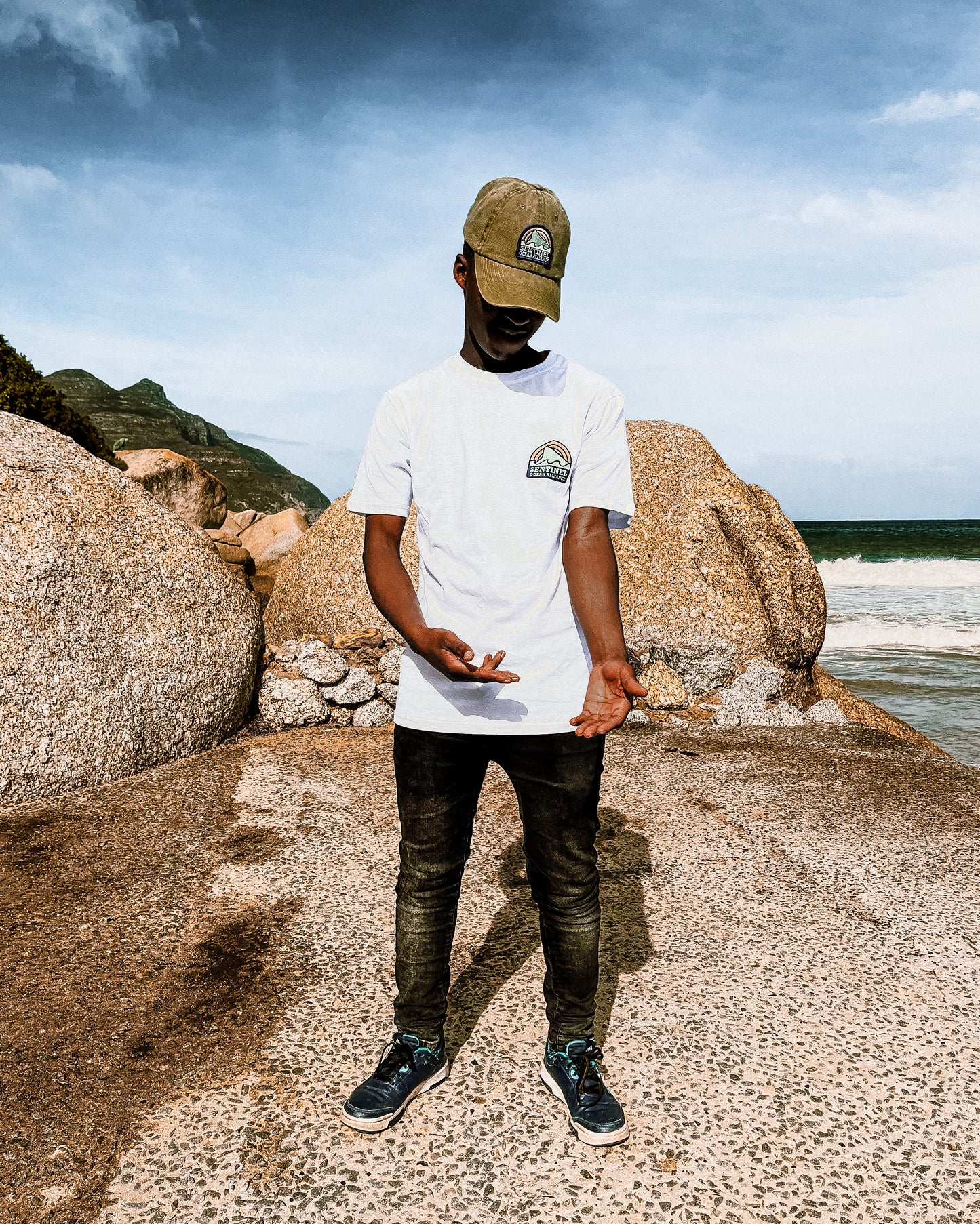 Sentinel Ocean Alliance / White New School Logo Tee
