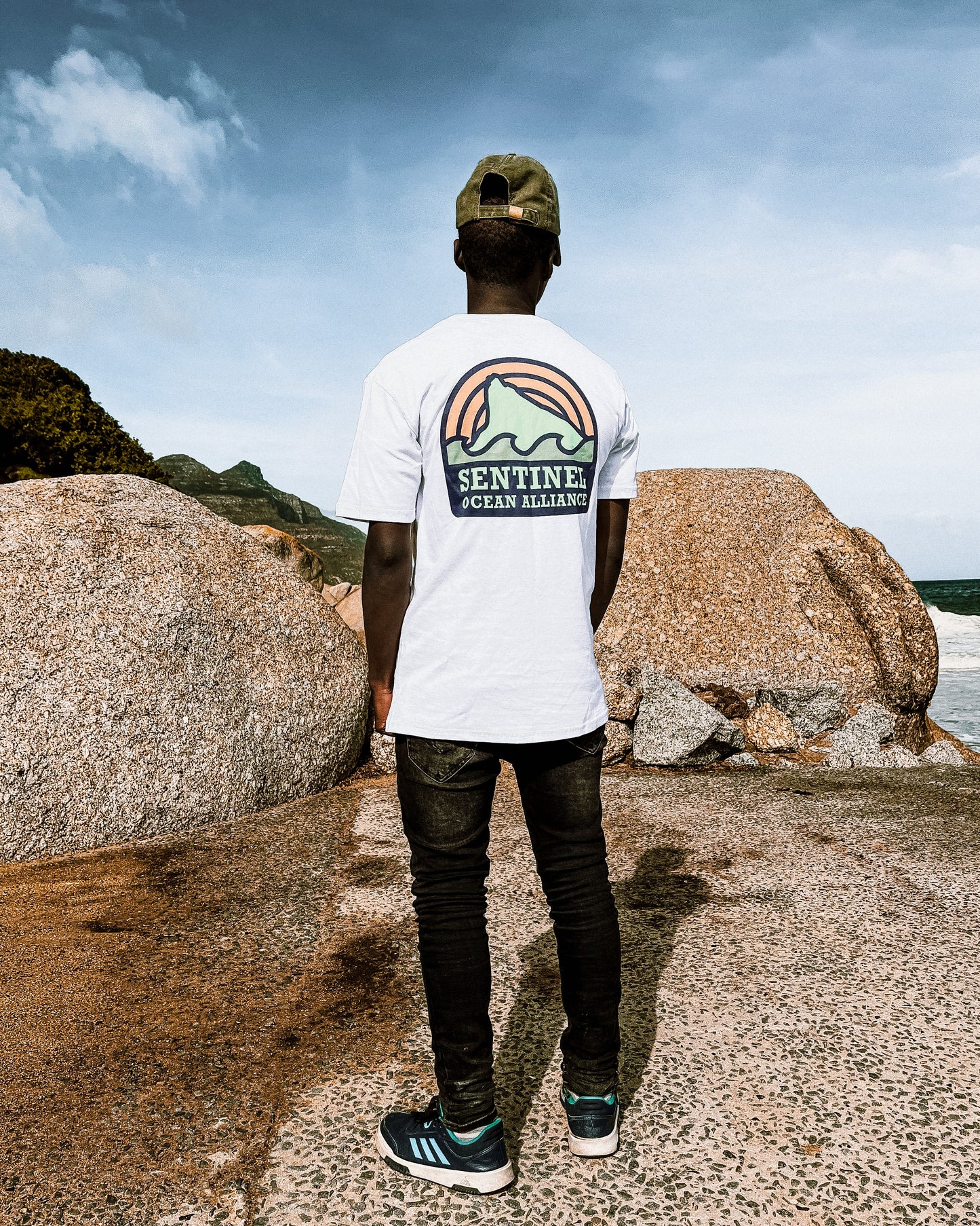 Sentinel Ocean Alliance / White New School Logo Tee