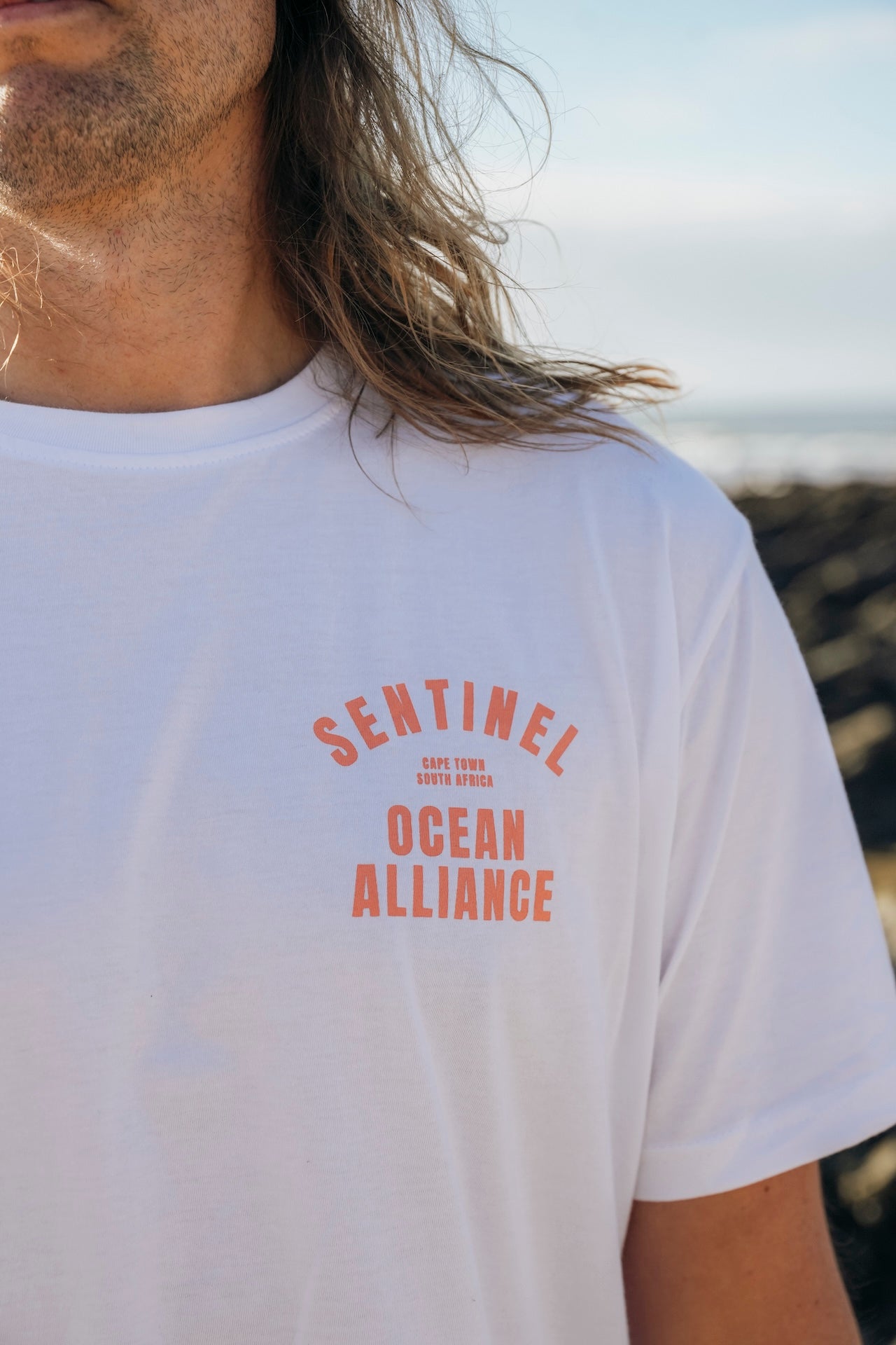 SOA White & Orange Fan Tee