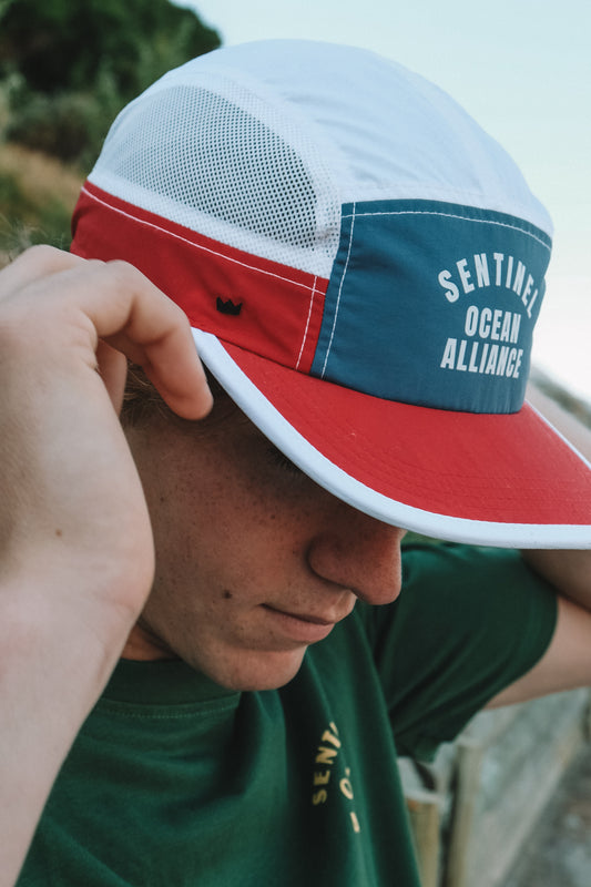 SOA White, Red & Blue Fan Cap